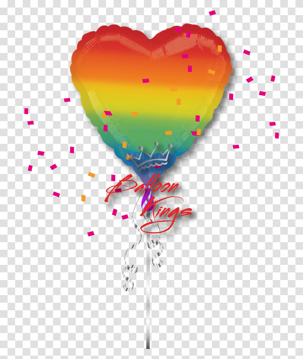 Rainbow Heart Balloon Baptism, Confetti, Paper, Graphics Transparent Png