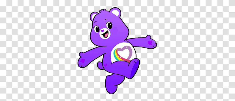 Rainbow Heart Bear Care Bears Unlock The Magic Birthday, Animal, Sea Life, Graphics, Toy Transparent Png