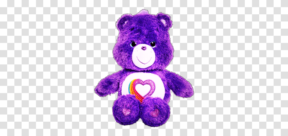 Rainbow Heart Care Bear 480x518 Clipart Download Care Bear, Toy, Plush, Teddy Bear, Sweets Transparent Png