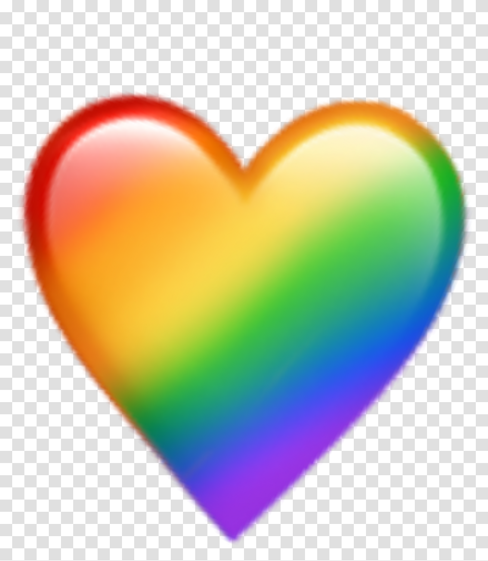 Rainbow Heart Emoji Emojis Aesthetic Tumblr Rainbow Heart Emoji, Balloon, Light, Plectrum Transparent Png