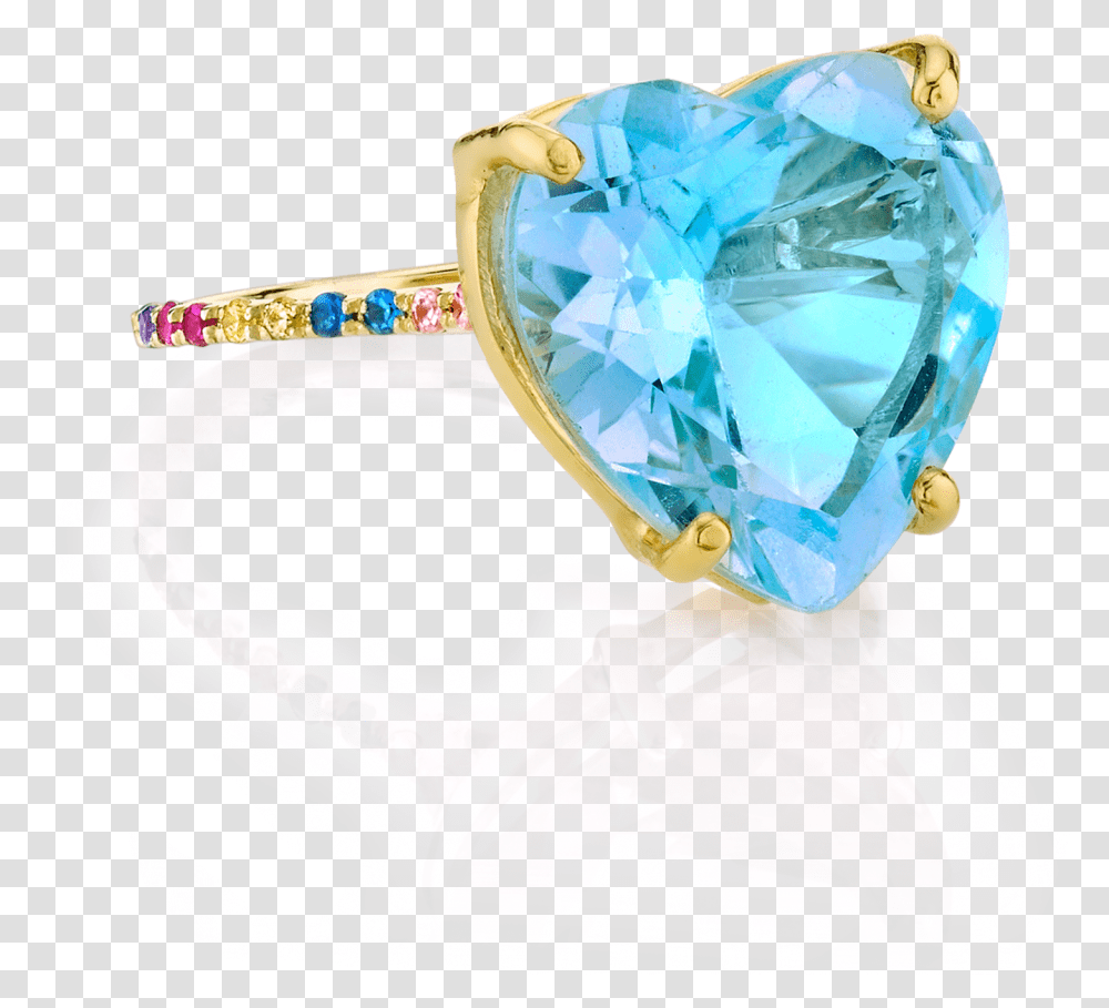 Rainbow Heart Engagement Ring, Accessories, Accessory, Gemstone, Jewelry Transparent Png