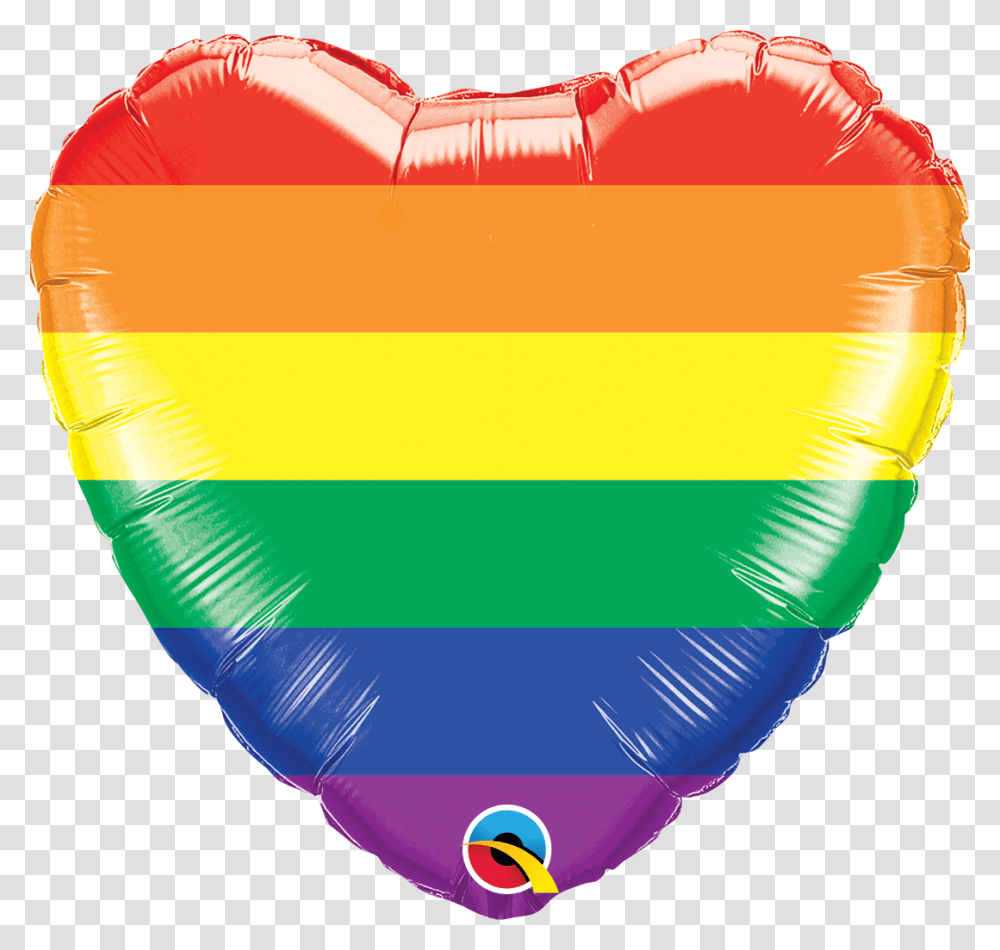 Rainbow Heart Foil Balloon Transparent Png