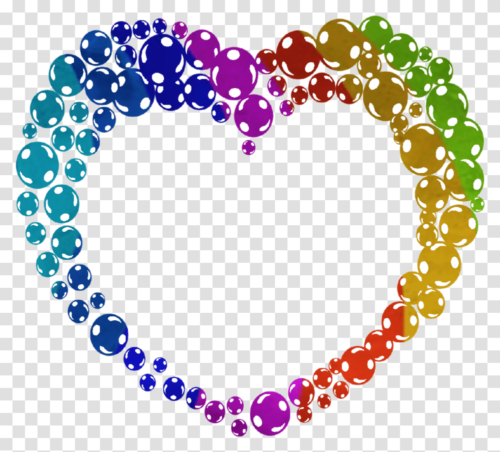 Rainbow Heart Frame Download Corazn De Perlas, Accessories, Accessory, Bracelet, Jewelry Transparent Png