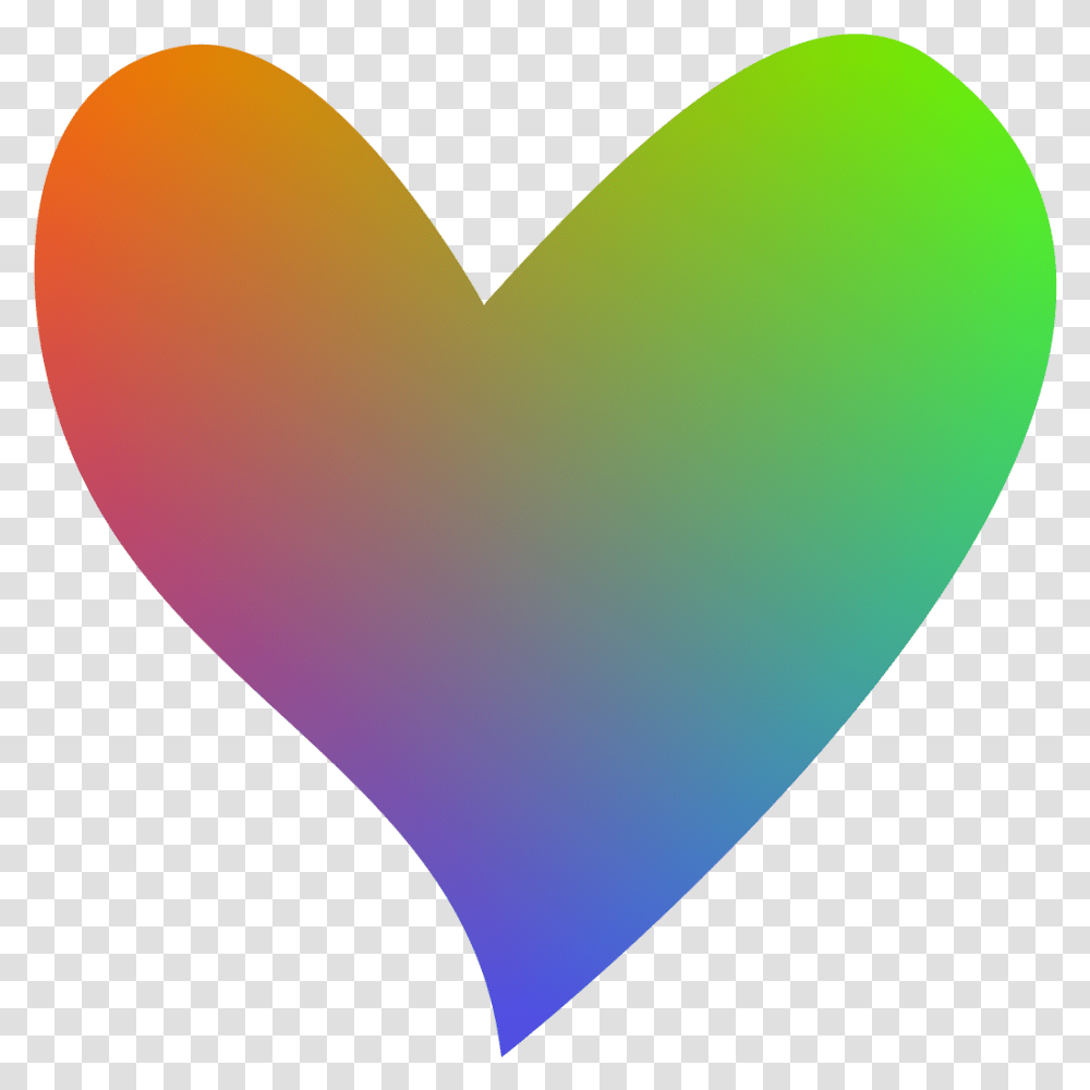 Rainbow Heart Heart Shape With Clear Background, Balloon, Cushion Transparent Png