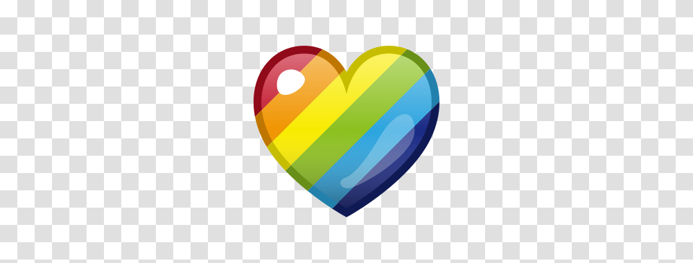 Rainbow Heart, Light Transparent Png