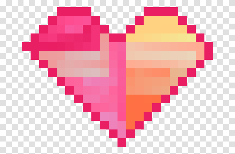 Rainbow Heart Pixel Art Minecraft Yoshi, Interior Design, Label Transparent Png