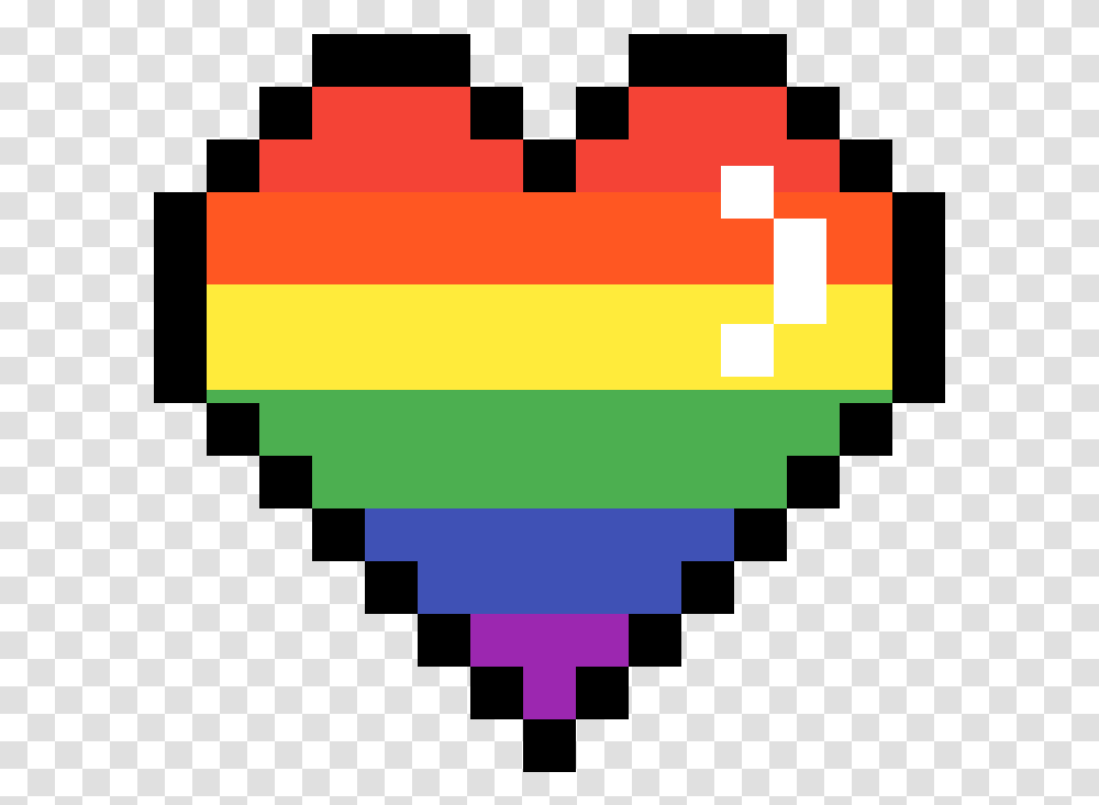 Rainbow Heart Pixel Heart Background, First Aid, Pac Man Transparent Png