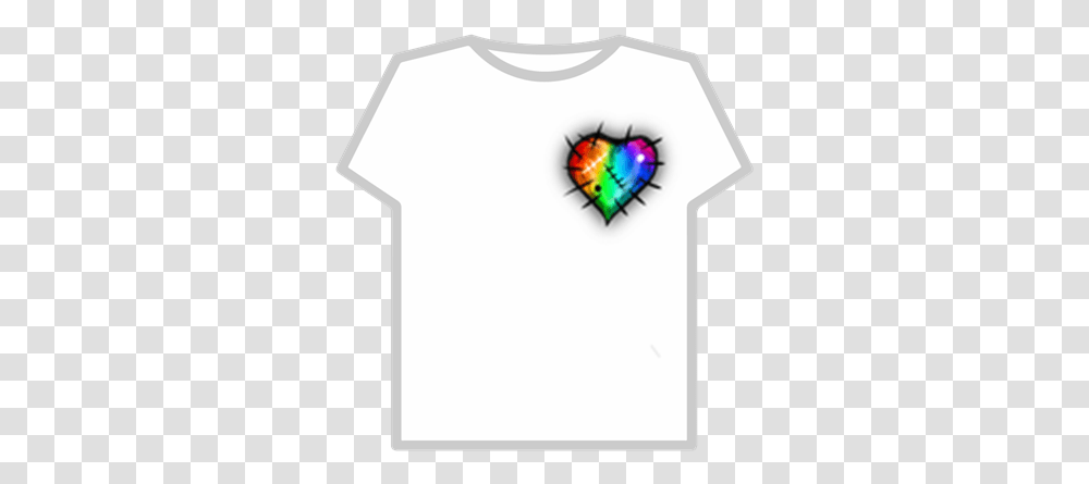 Rainbow Heart Short Sleeve, Clothing, Apparel, T-Shirt, Long Sleeve Transparent Png