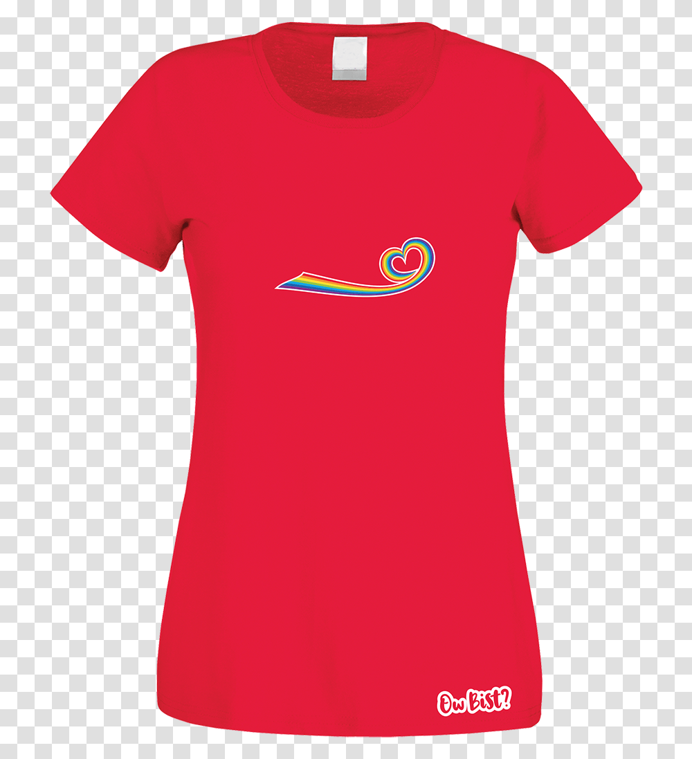 Rainbow Heart T Shirt Ladies, Clothing, Apparel, T-Shirt, Sleeve Transparent Png