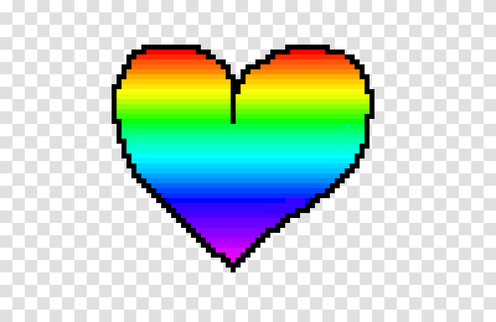 Rainbow Heart Thing Pixel Art Maker, Triangle, Light Transparent Png