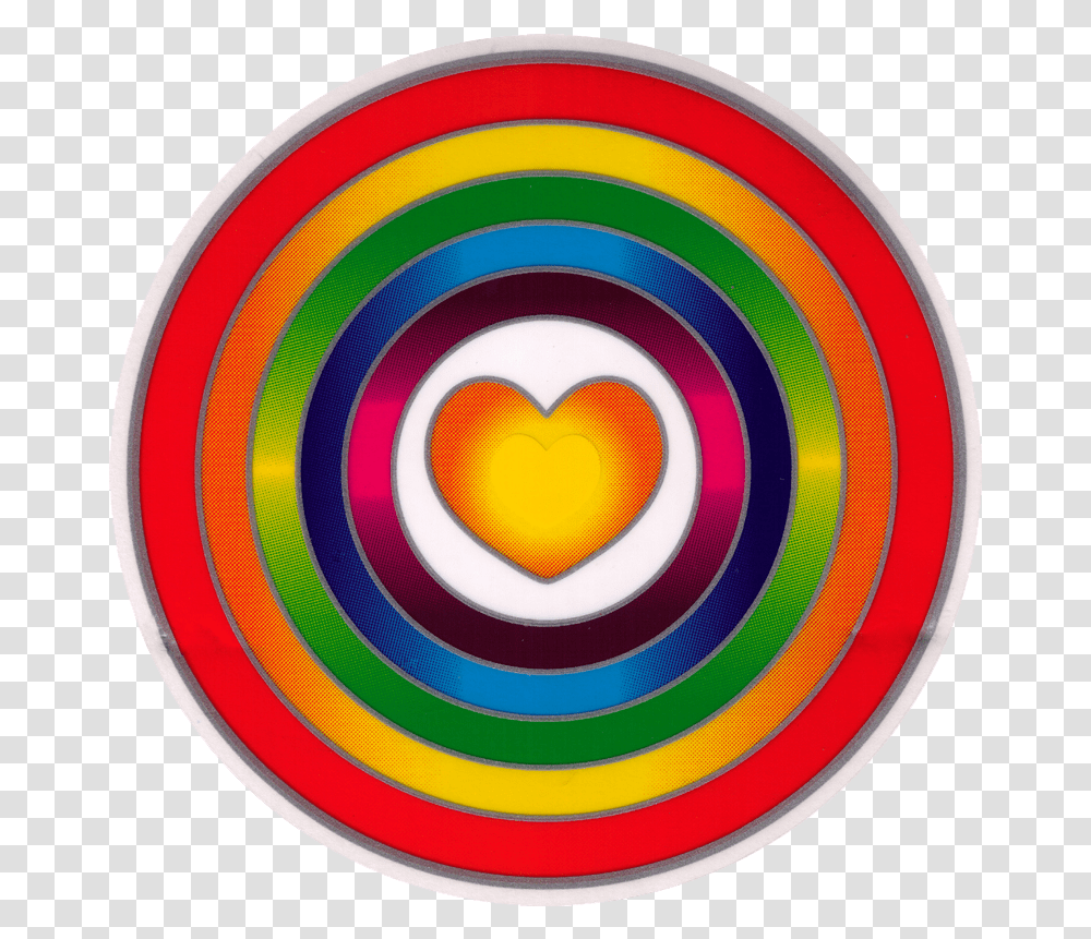 Rainbow Heart Window Sticker Decal Target, Symbol, Logo, Trademark, Pac Man Transparent Png