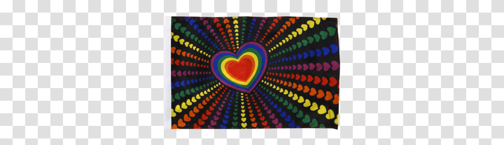 Rainbow Hearts Flag Size Xs Rainbow Heart Flag, Light, Purple, Neon, Interior Design Transparent Png