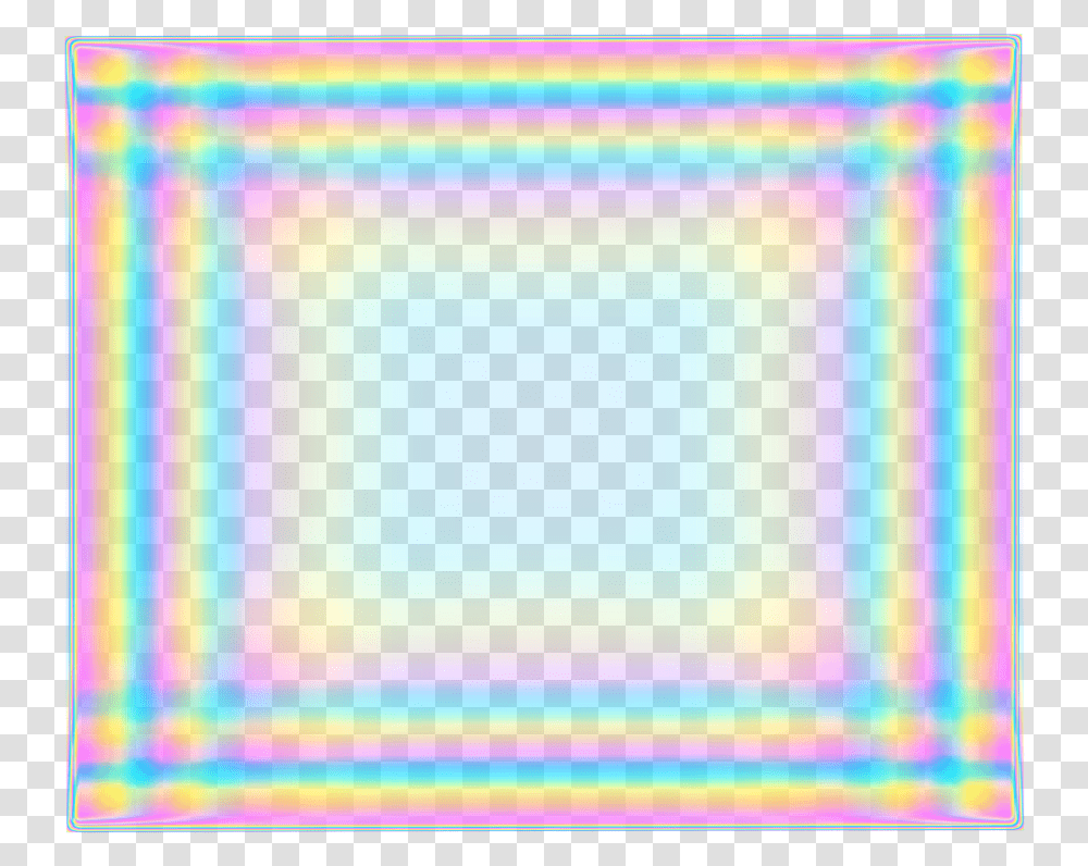 Rainbow Holo Holographic Frame Rainbow Frame, Monitor, Screen, Electronics, Display Transparent Png