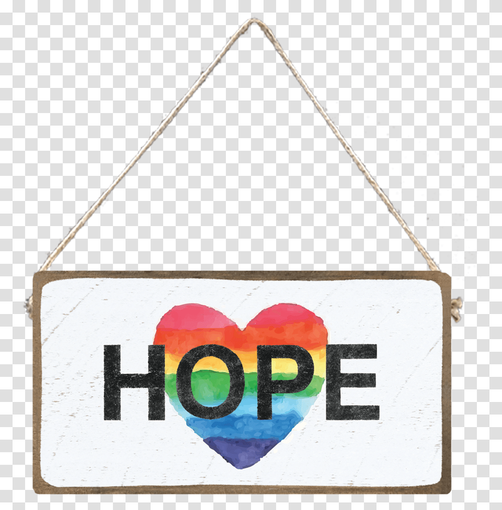 Rainbow Hope Heart Mini Plank Horizontal, Logo, Symbol, Trademark, Triangle Transparent Png