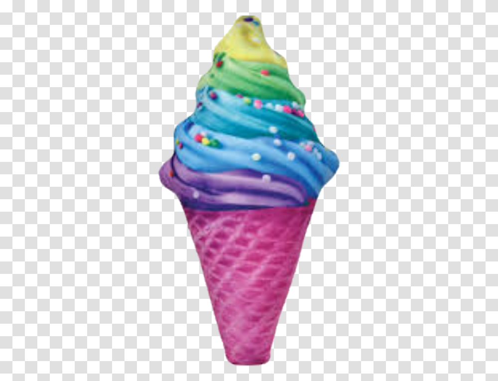 Rainbow Icecream Ice Cream, Dessert, Food, Creme, Person Transparent Png