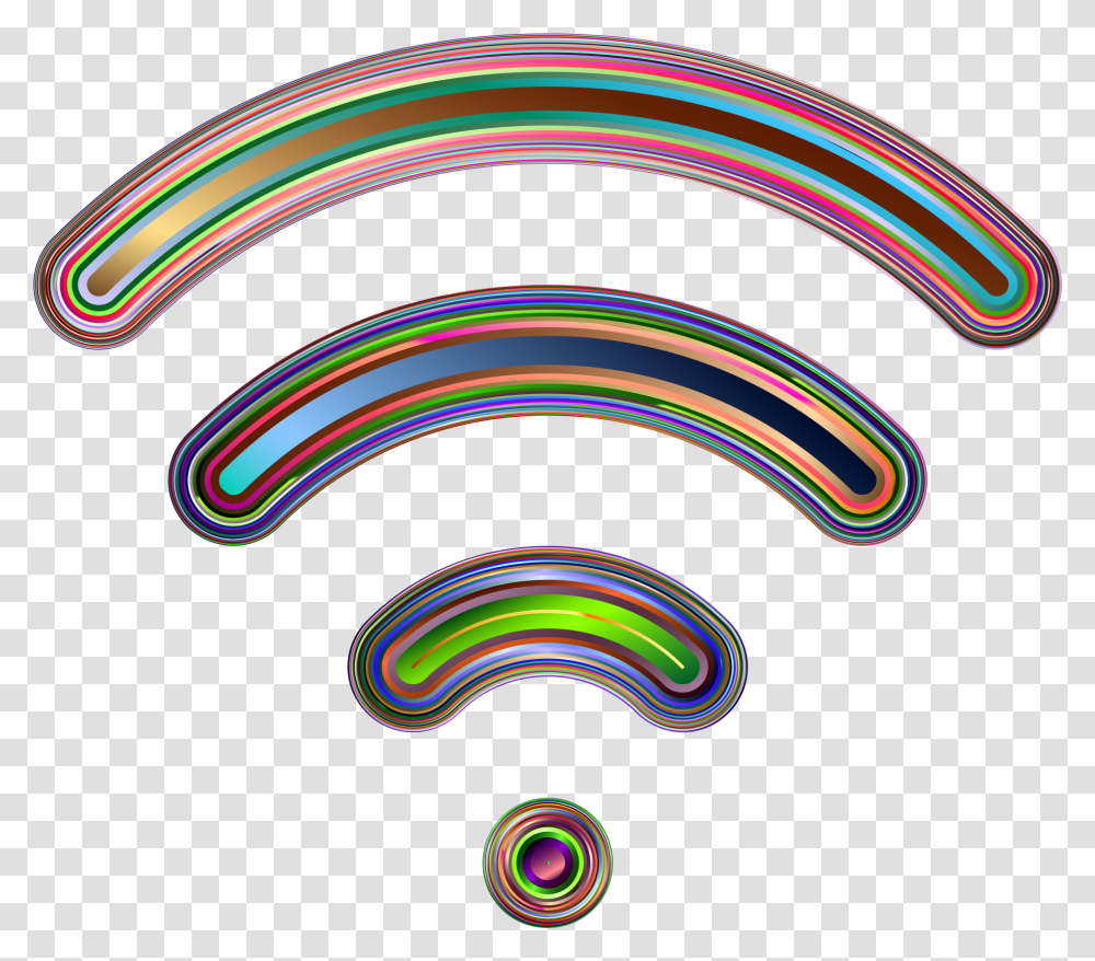 Rainbow Icon Of Wifi Free Image Animasi Wifi, Light, Spiral Transparent Png