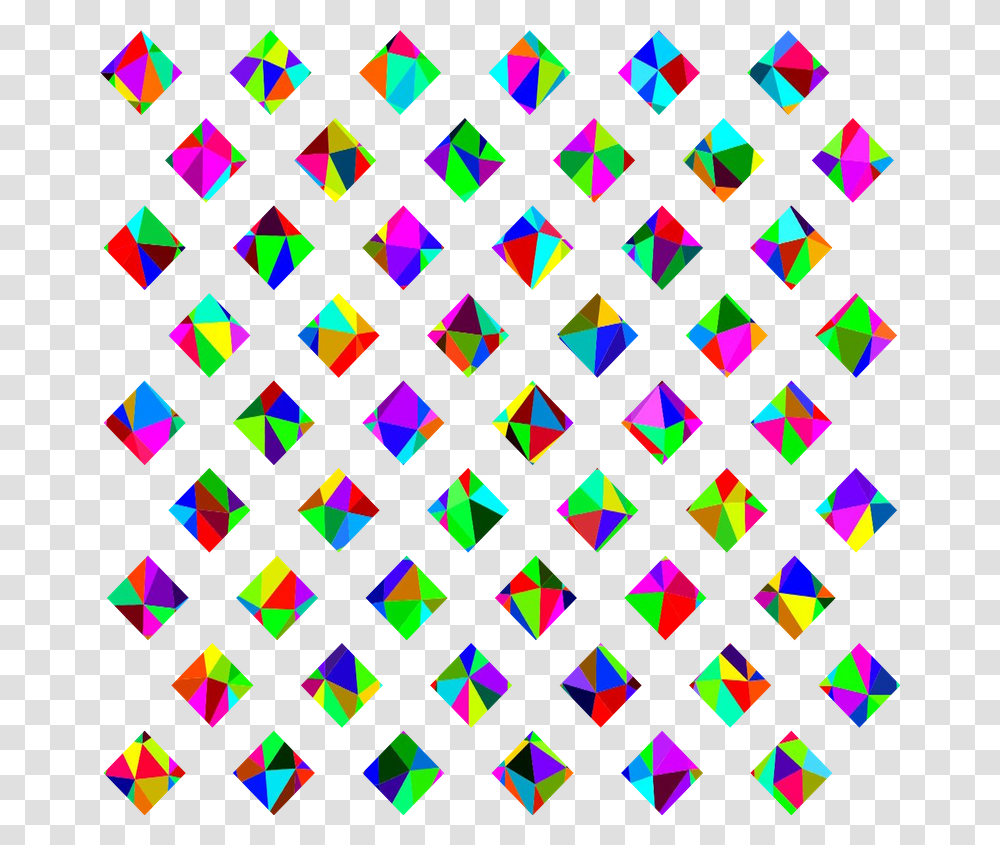 Rainbow Lattice Geometric Shapes Mosaic, Rug, Pattern Transparent Png
