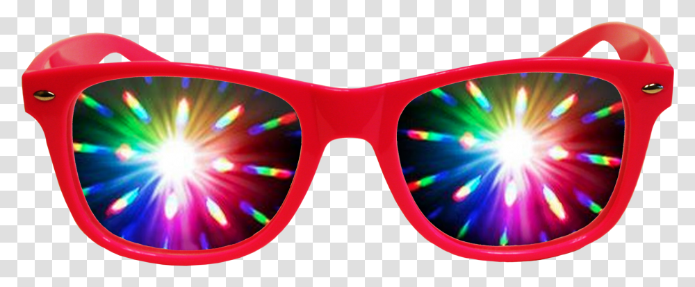 Rainbow Lens Flare Rave Glasses, Accessories, Accessory, Sunglasses, Light Transparent Png