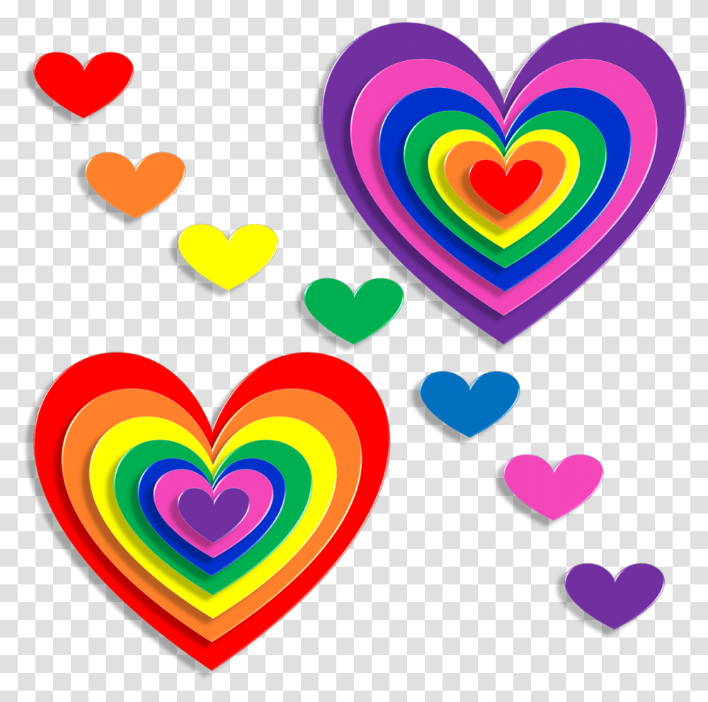 Rainbow Love Heart Background, Dating, Rubber Eraser Transparent Png