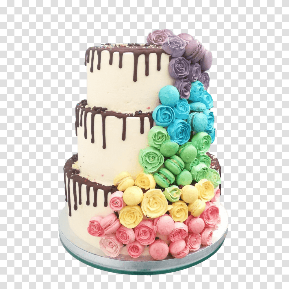 Rainbow Macaron Wedding Cake London, Dessert, Food, Birthday Cake, Sweets Transparent Png