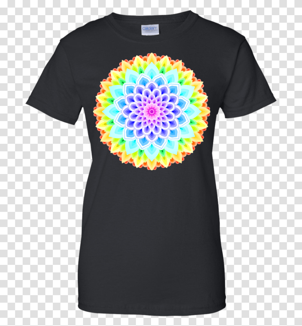 Rainbow Mandala Simple T Shirt Amp Hoodie T Shirt, Apparel, T-Shirt, Dye Transparent Png