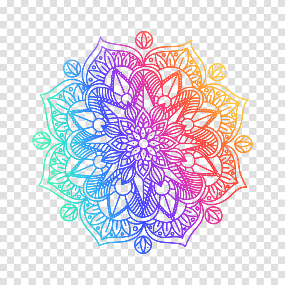 Rainbow Mandala Transparent Png