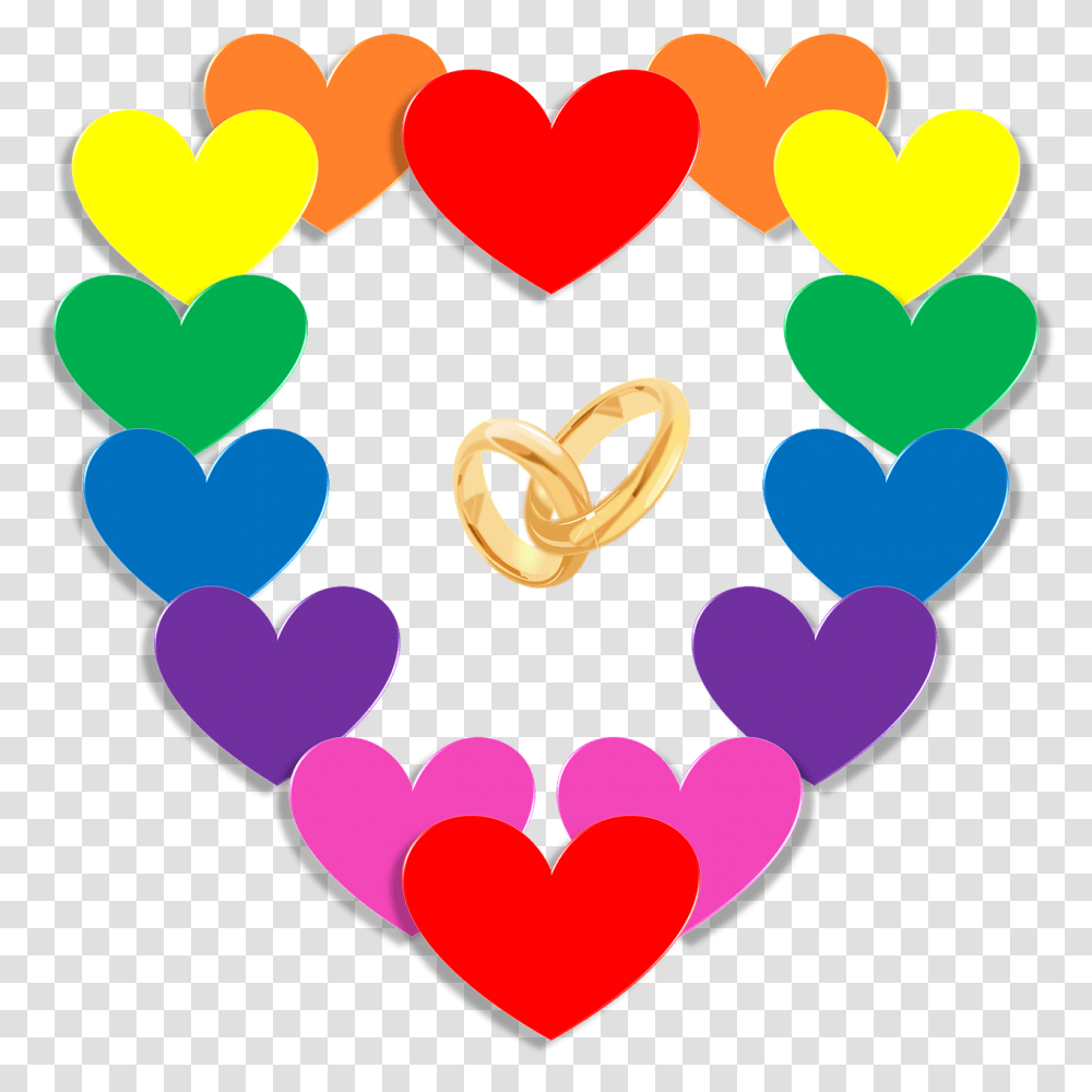 Rainbow Marriage Equality Symbol, Heart, Rug Transparent Png