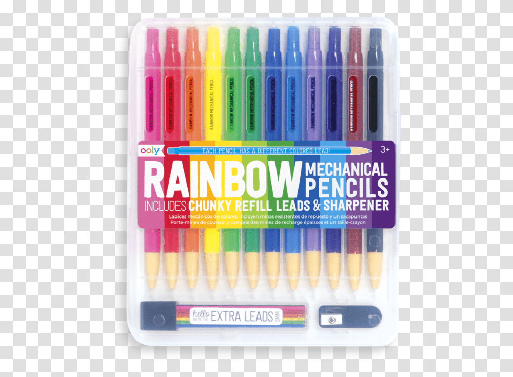 Rainbow Mechanical Colored Pencils Colorful Lead Mechanical Pencils, Marker, Book Transparent Png