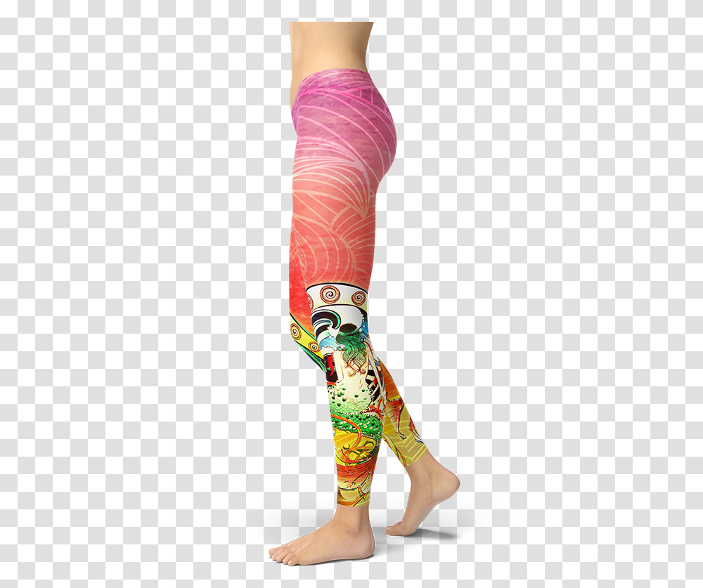 Rainbow Mermaid Leggings Yoga Gym Fitness Clothing Yoga Pants, Apparel, Arm, Sock, Shoe Transparent Png