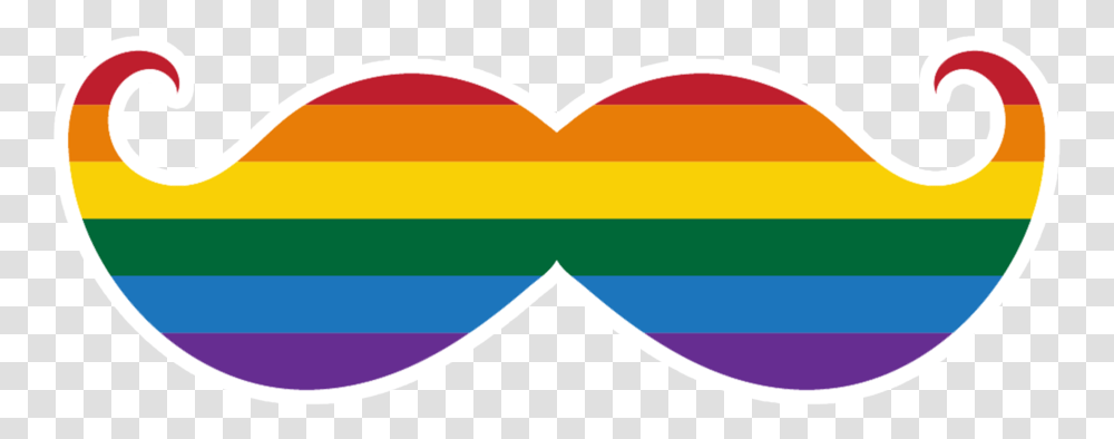 Rainbow Mustache Graphic Design, Label, Heart Transparent Png