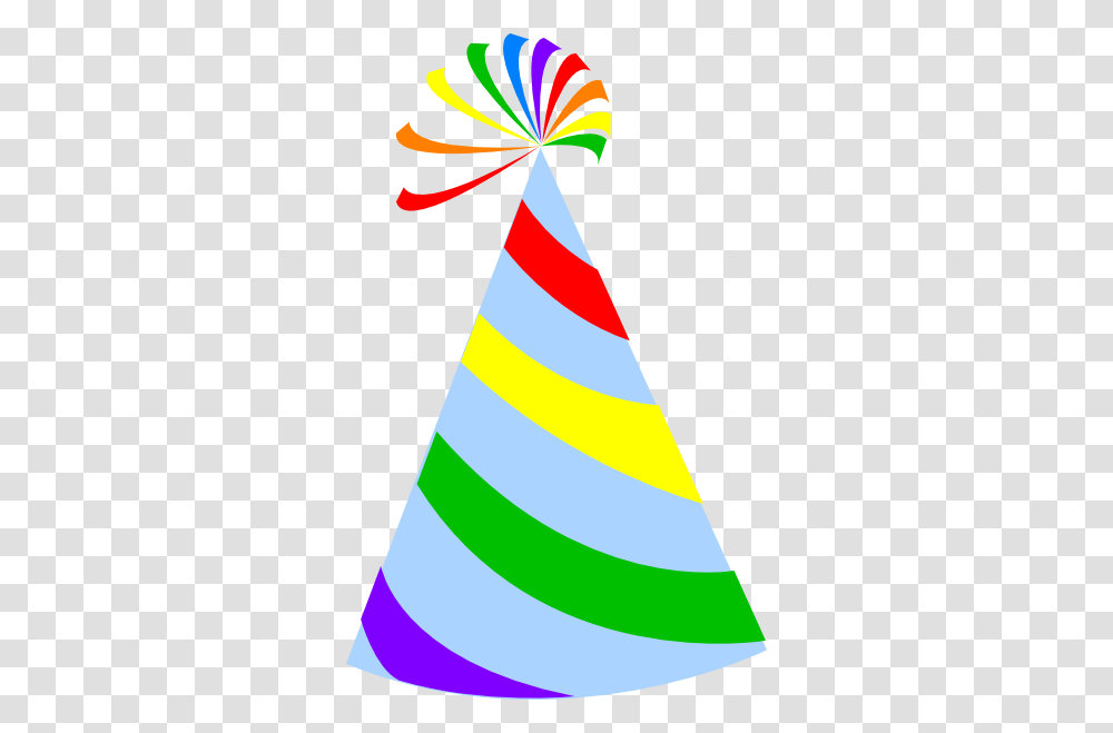 Rainbow Party Hat Sky Blue Clip Art, Apparel Transparent Png