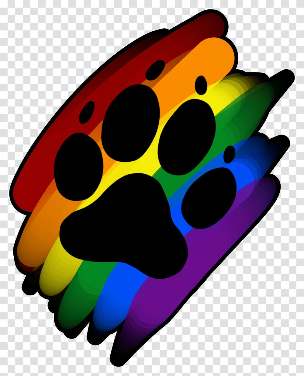 Rainbow Paw Print Art, Hand, Fist Transparent Png