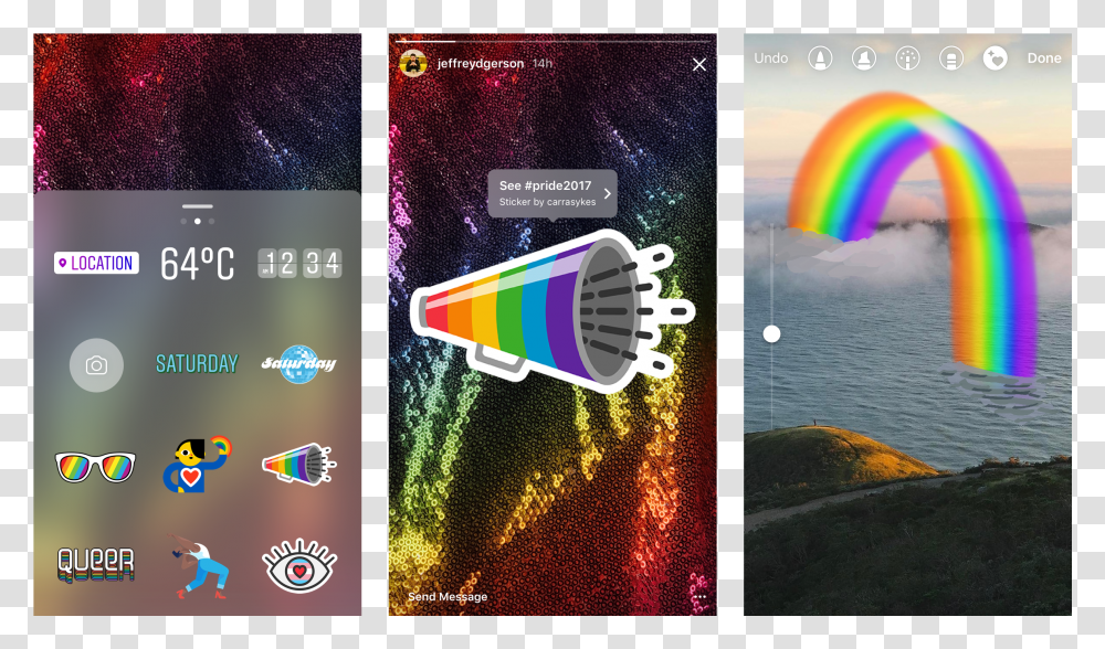 Rainbow Pen Instagram Stories Transparent Png