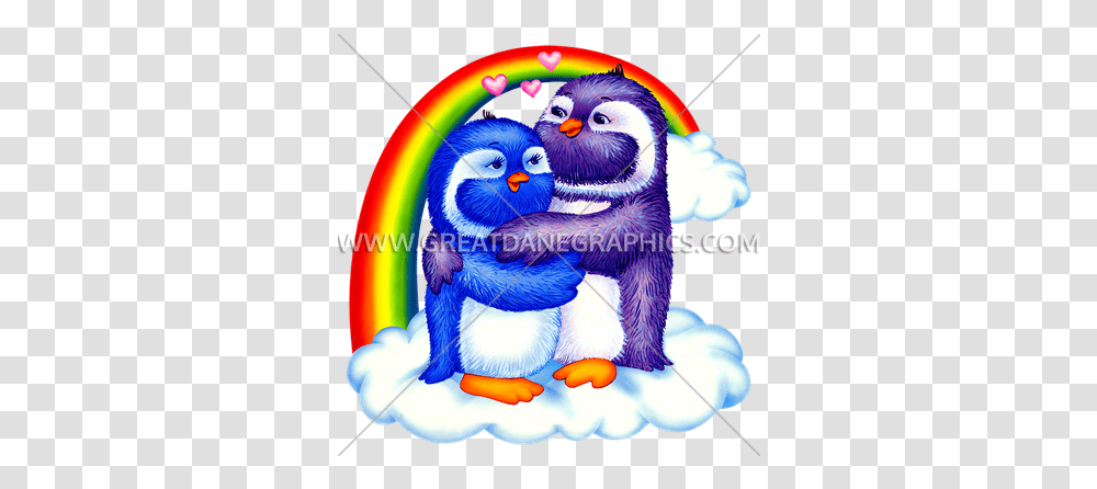 Rainbow Penguin Love Birds Production Ready Artwork For T Cartoon, Toy, Animal, Astronomy, Outer Space Transparent Png