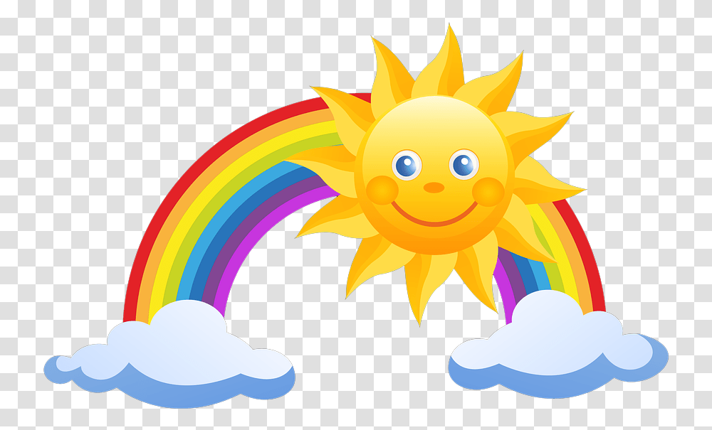 Rainbow Pixel Clip Art Rainbow And Sun, Outdoors, Nature, Sky Transparent Png
