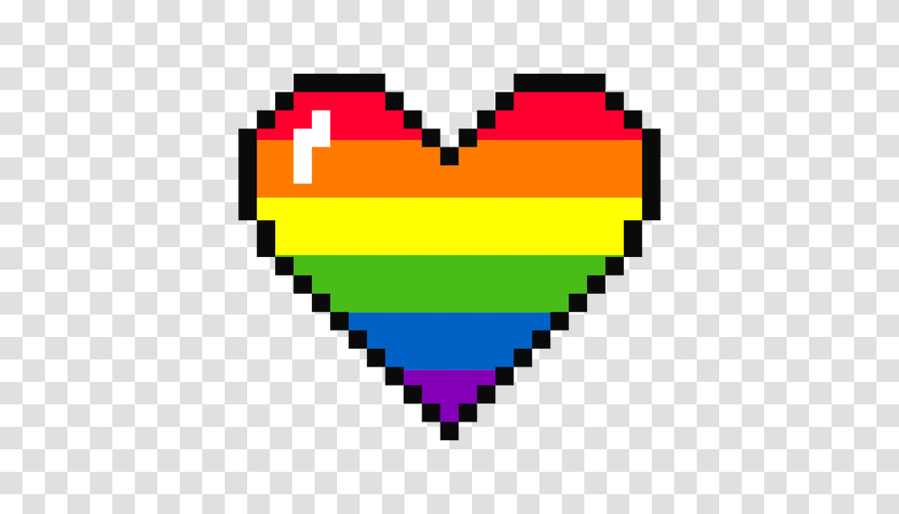 Rainbow Pixel Heart Element, Label, Pillow, Cushion Transparent Png