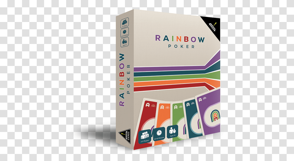 Rainbow Poker Card Game Box Card Game Box Design, Label, Paper, File Binder Transparent Png