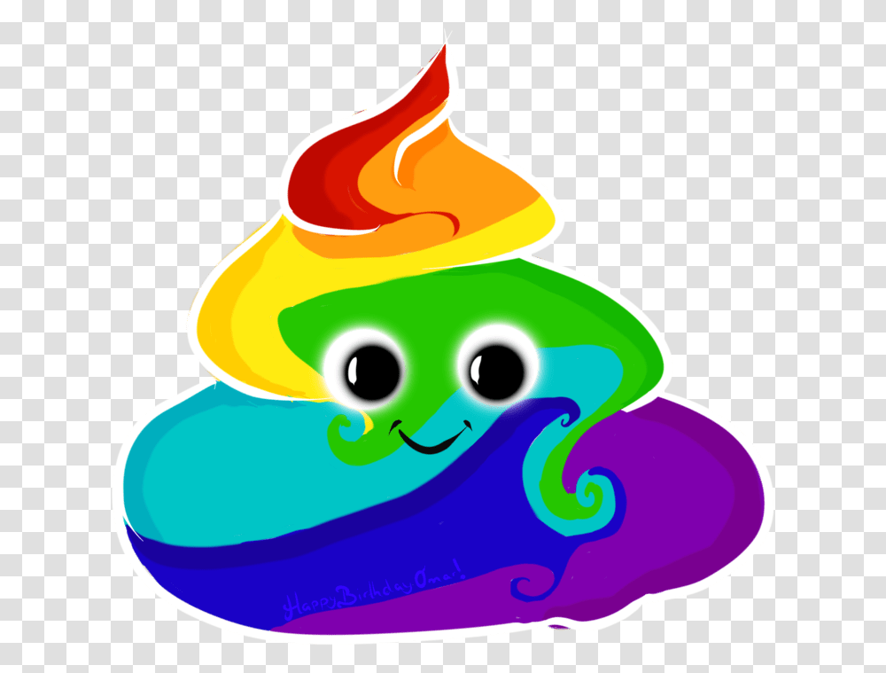 Rainbow Poop Emoji, Birthday Cake, Dessert, Food, Light Transparent Png