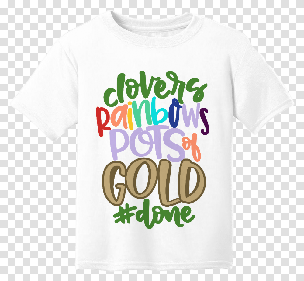 Rainbow Pot Of Gold Active Shirt, Apparel, T-Shirt, Plant Transparent Png