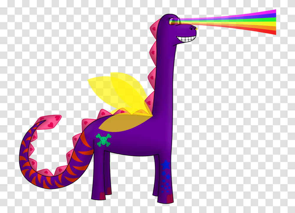 Rainbow Purple Laser Beam Dinosaur By Antzie7 Rainbow Cartoon, Person, Human, Clothing, Apparel Transparent Png