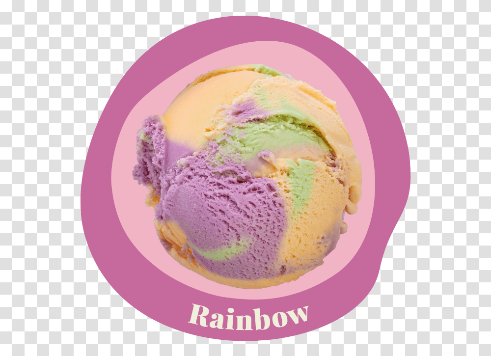 Rainbow Rainbow New Zealand Natural Ice Cream, Dessert, Food, Creme, Icing Transparent Png