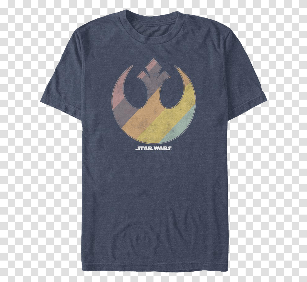 Rainbow Rebel Alliance Logo Star Wars T Shirt Crescent, Apparel, T-Shirt Transparent Png