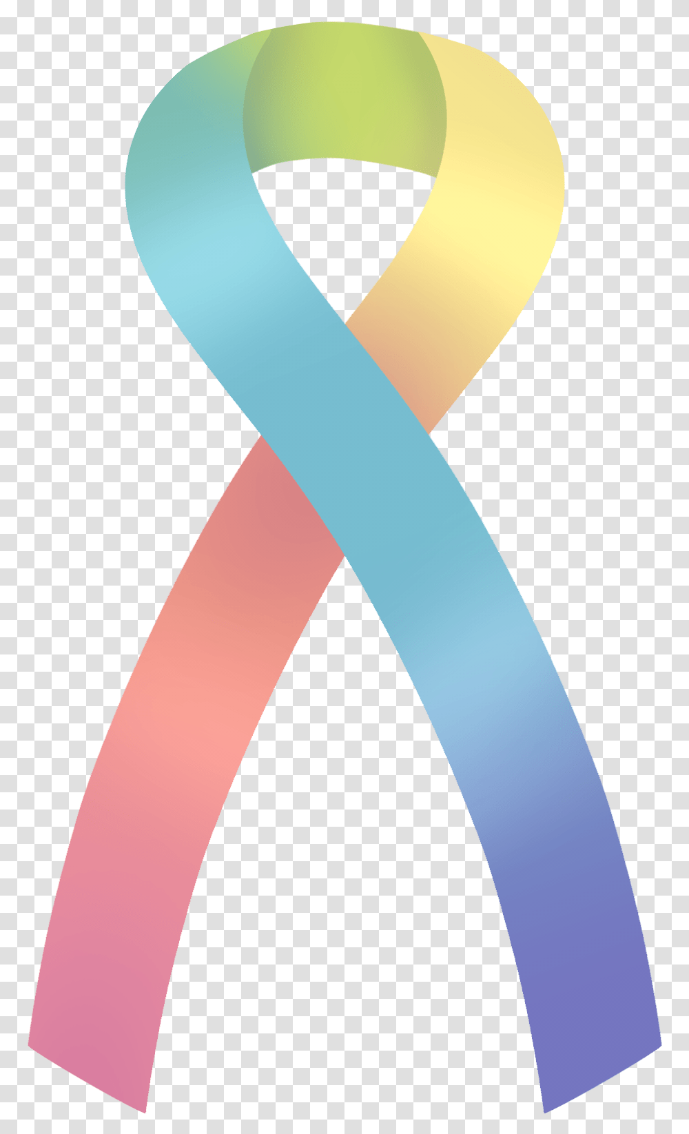 Rainbow Ribbon For Autism Pastel Autism Rainbow Ribbon, Knot, Pliers Transparent Png