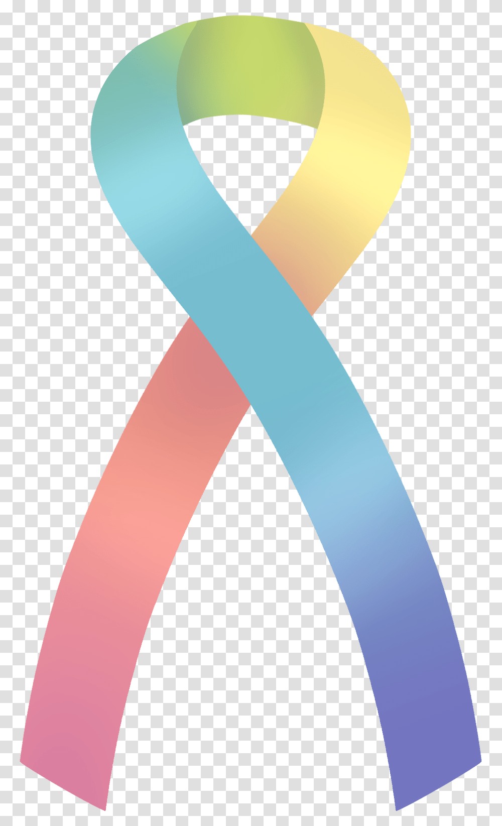 Rainbow Ribbon For Autism Pastel Rainbow Autism Ribbon Hd, Rug Transparent Png