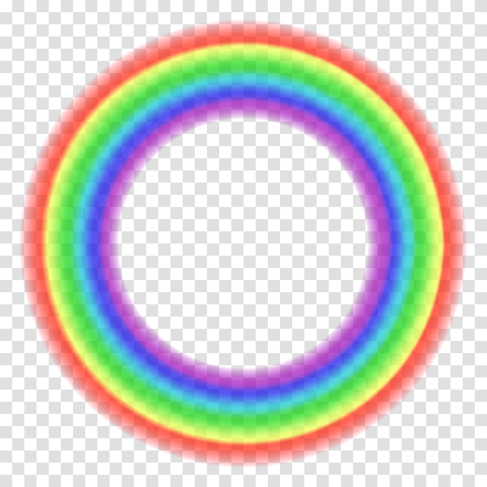 Rainbow Ring Circle Shape Effects, Bubble, Light, Sphere, Frisbee Transparent Png