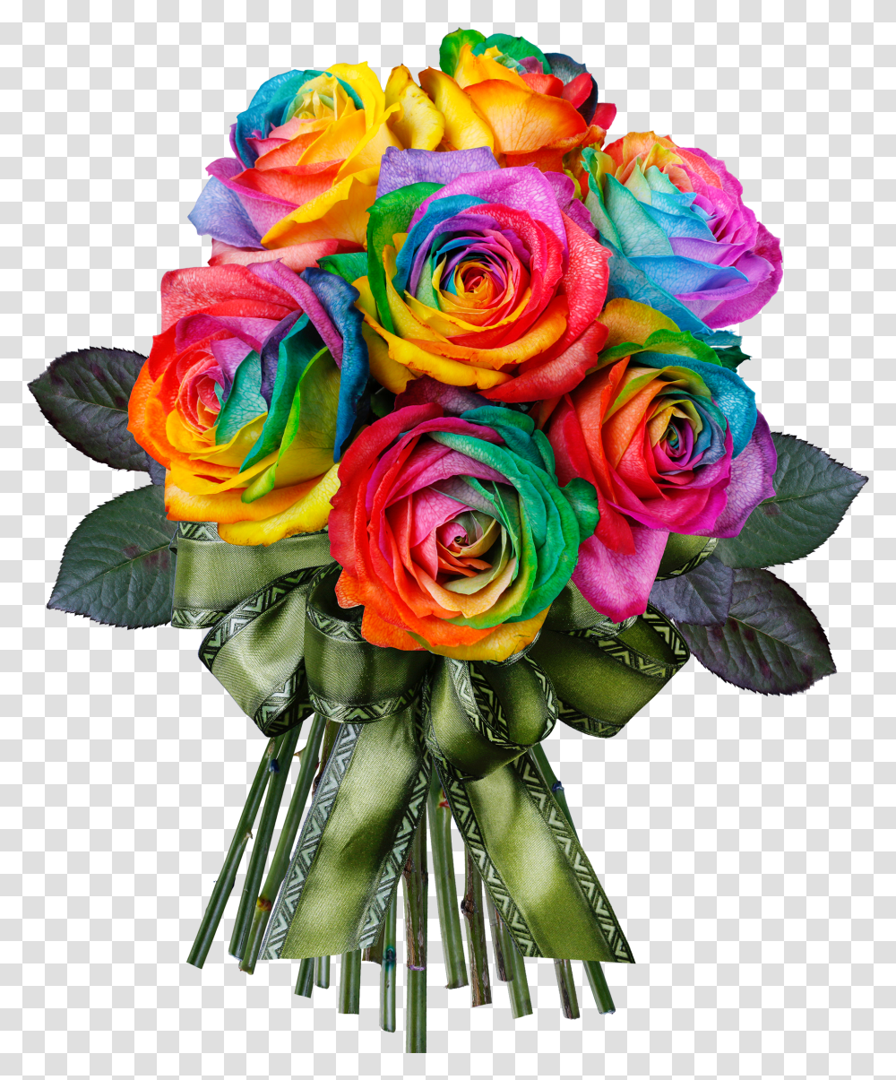 Rainbow Rose Download Rainbow Rose No Background Transparent Png