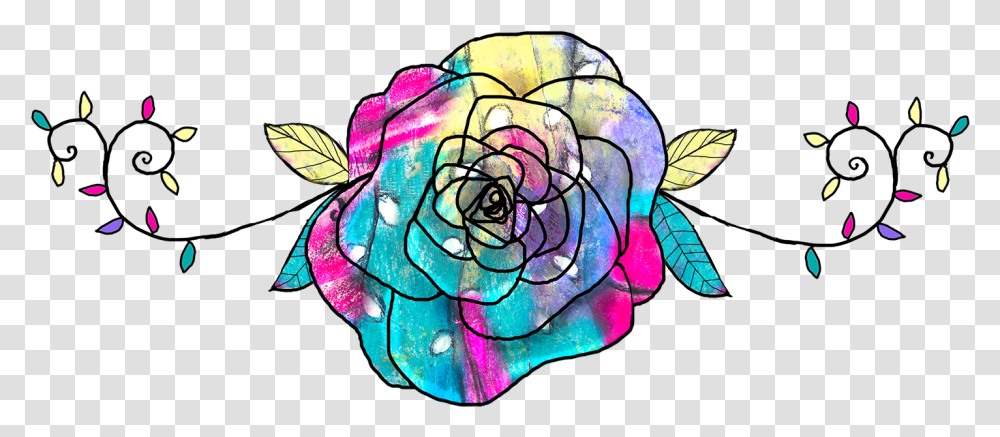 Rainbow Rose Download Rainbow Rose, Ornament, Pattern, Fractal Transparent Png