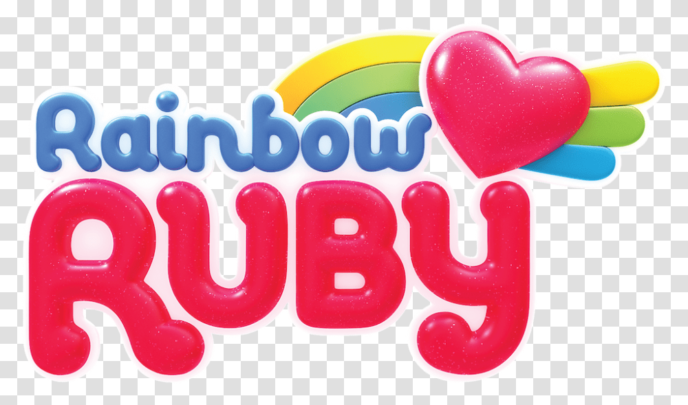 Rainbow Ruby Netflix Heart, Text, Label, Food, Alphabet Transparent Png