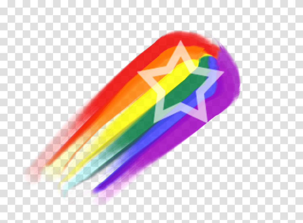 Rainbow Shooting Star, Plastic, Light Transparent Png