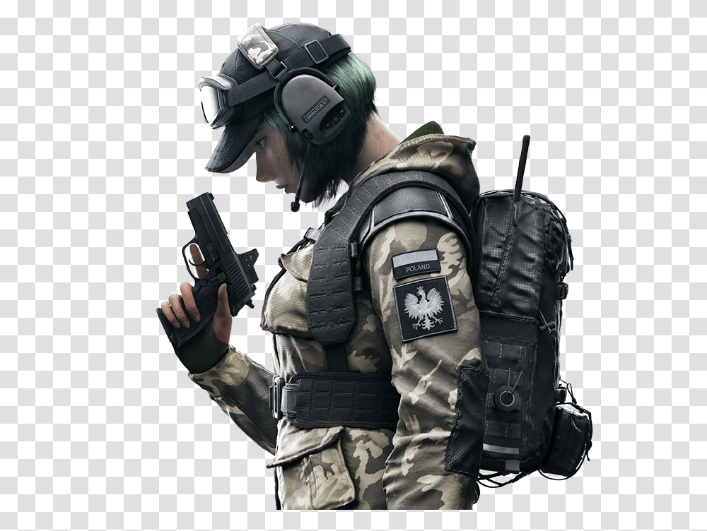 Rainbow Six Siege Smoke Rainbow Six Siege Ela, Person, Helmet, Clothing, Gun Transparent Png